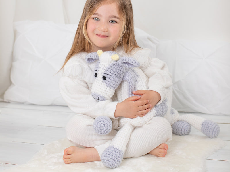 Cuddle and Play Cow Blanket Crochet KIT