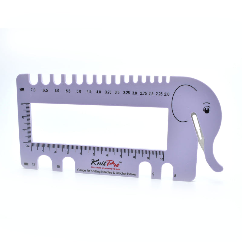 Knit Pro Gauge Ruler Elephant Design
